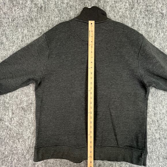 Orvis Mens Signature Quarter-Zip Sweatshirt XL Gray Sweater Snap‎ Collar Casual - Picture 7 of 8